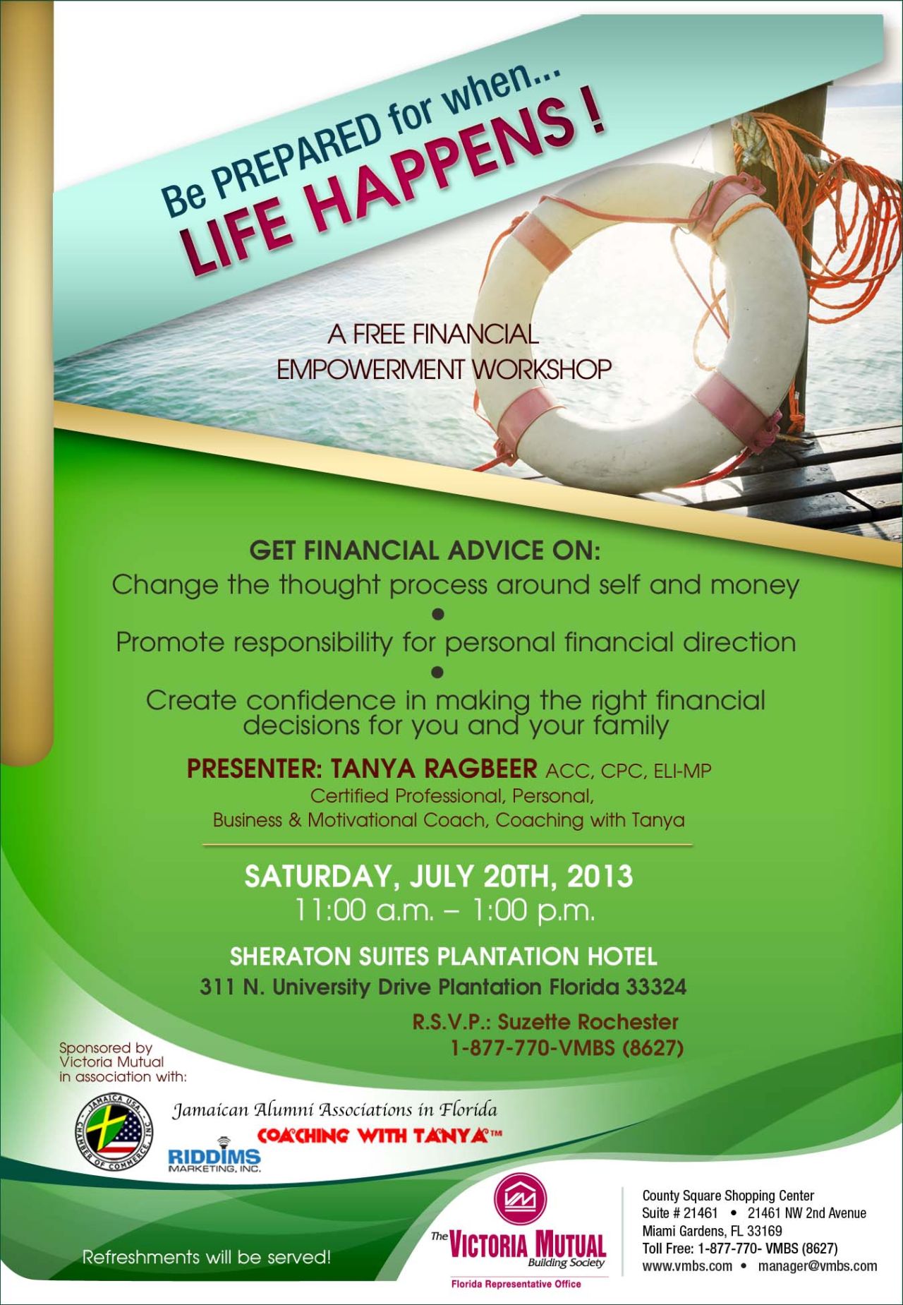 Financial Empowerment Workshop – Tanya Ragbeer – Caribbean Riddims 